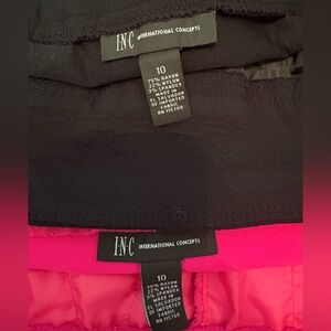 INC International Concepts Black and Pink Women Shorts